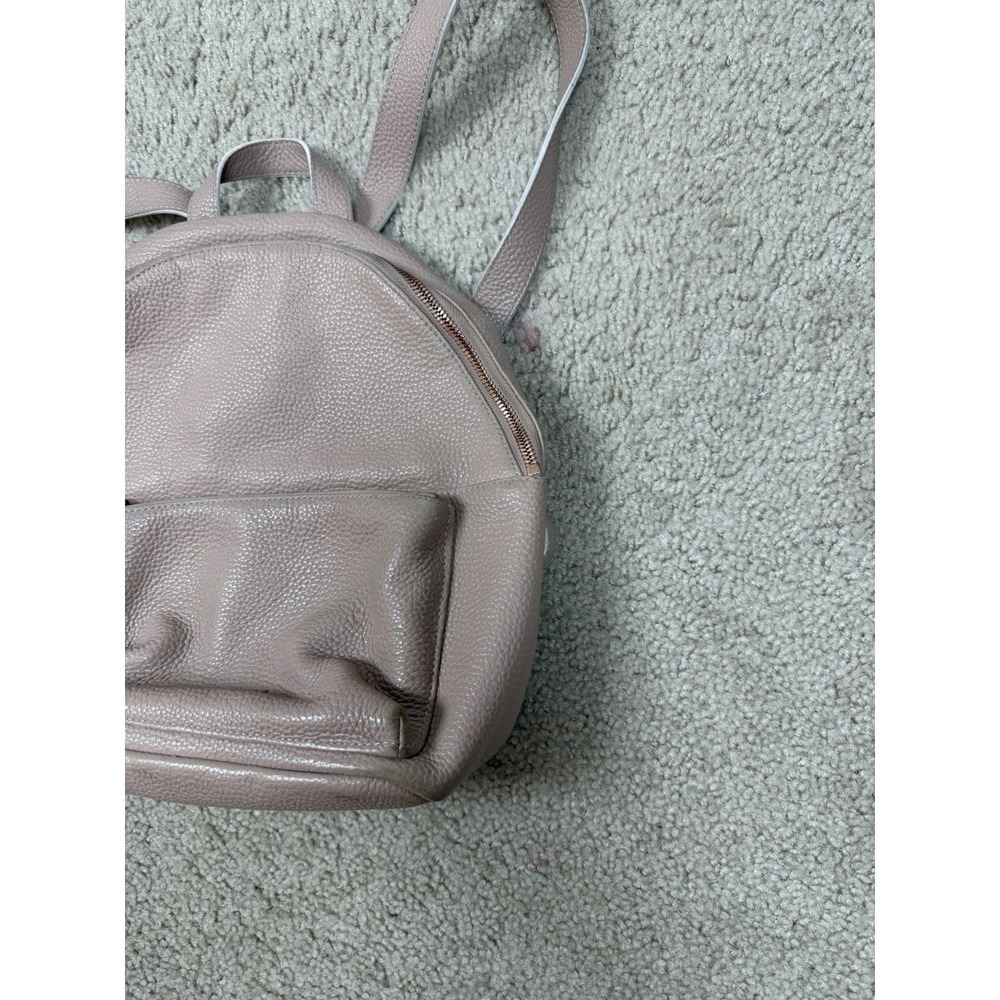 TED BAKER London Mini Backpack Bag Pink Pebble Leather Adjustable‎ - Picture 8 of 16